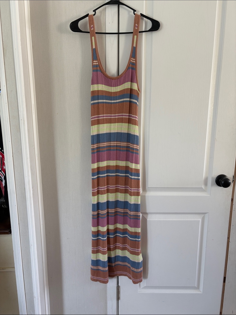 Roxy Striped Maxi Dress in Pink, Blue, Yellow, Rust